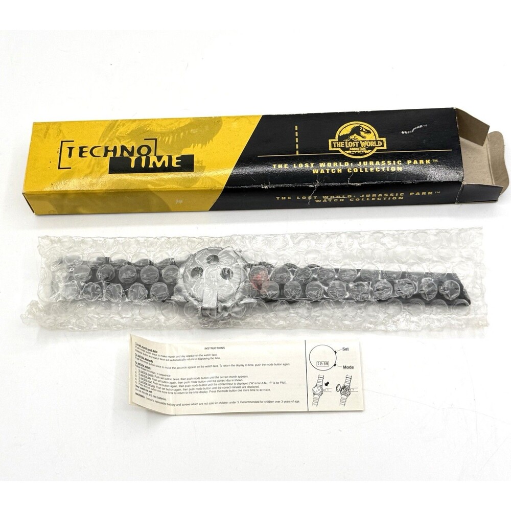 1997 Burger King Jurassic Park The Lost World: Techno Time Watch Collectible NIB